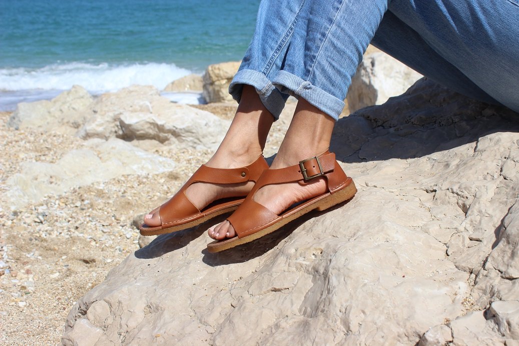 SAN 201 CREPE – Leather sandals